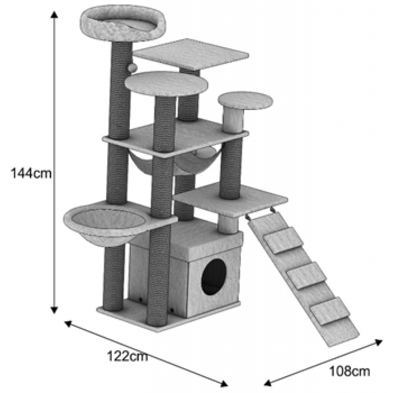 Multi-level cat tower 