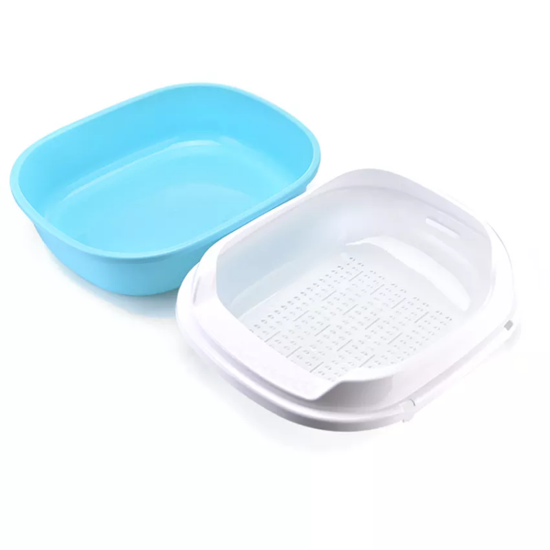 Factory Wholesale Cat Toilet Large Space Plastic Cat Litter Box 