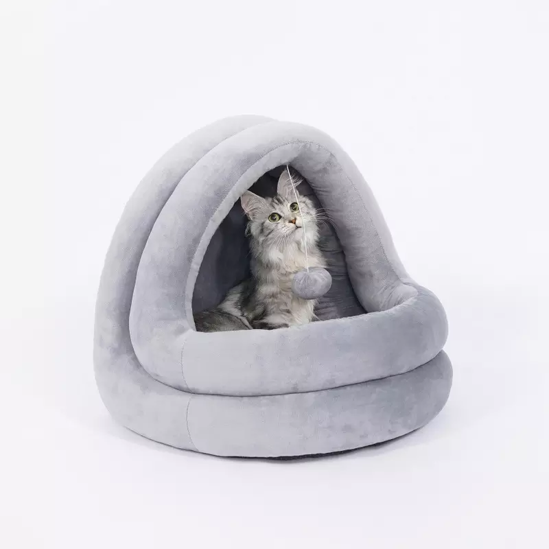 Hot sales comfortable luxury style cotton pet sofa cat bed for all season 