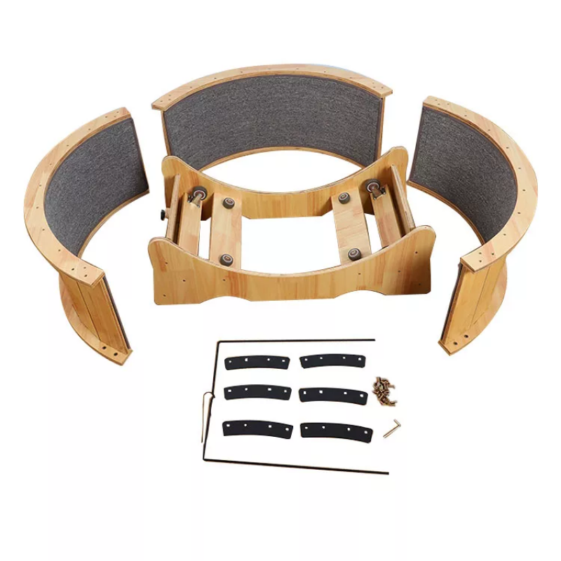 2021 New Design Eco-Friendly Wooden Pet Exercise Wheel Treadmill Toy for Cat Running 