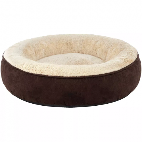 Custom Logo calming round donut soft pet beds for cat and dogs sleep