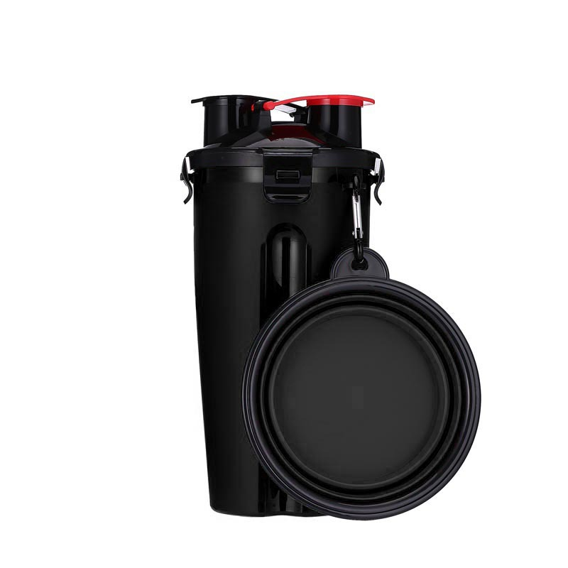 Amazons best sellers Pet Feeding Bottle Water Drink Food Storage Separately With Folding Drinking Bowl - Buy Pet Bowls & Feeders 